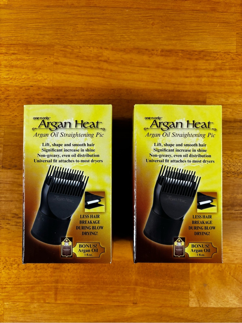 (2pack) One 'n Only Argan Heat Argan Oil Hair Straightening Pics for Hair Dryer